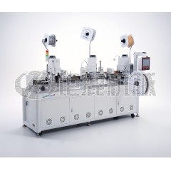 全自动双线合压并打穿热缩管端子机