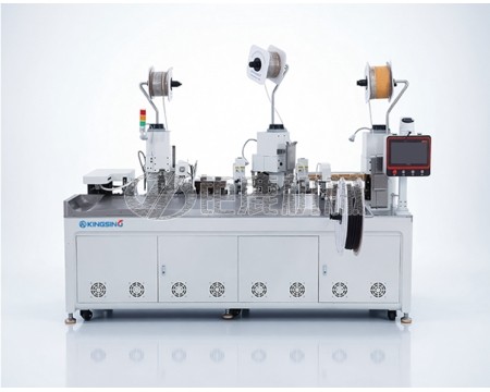 全自动双线合压并打穿热缩管端子机